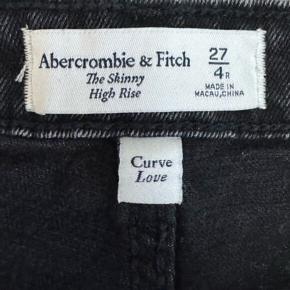 Abercrombie & Fitch The Skinny High Rise Curve Love Two Tone Jeans Size 27 - Picture 10 of 10